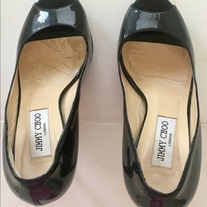 JIMMY CHOO PEEP TOE PUMPS
